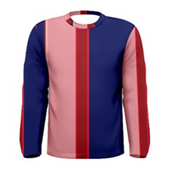 Pink and blue lines Men s Long Sleeve Tee