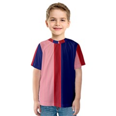 Pink and blue lines Kid s Sport Mesh Tee