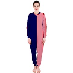 Pink and blue lines OnePiece Jumpsuit (Ladies) 