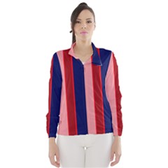 Pink and blue lines Wind Breaker (Women)