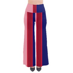 Pink And Blue Lines Pants by Valentinaart