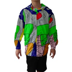 Crazy Abstraction Hooded Wind Breaker (kids) by Valentinaart