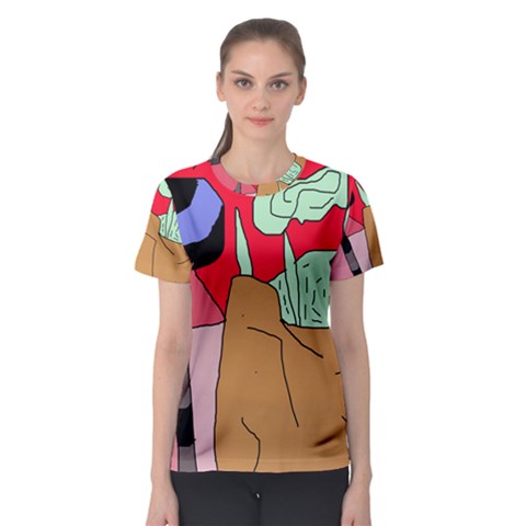 Imaginative Abstraction Women s Sport Mesh Tee by Valentinaart