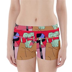 Imaginative Abstraction Boyleg Bikini Wrap Bottoms by Valentinaart