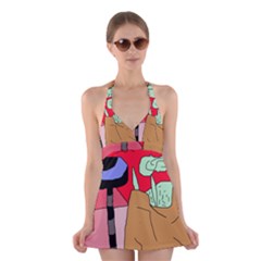 Imaginative Abstraction Halter Swimsuit Dress by Valentinaart