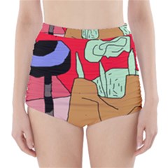 Imaginative Abstraction High-waisted Bikini Bottoms by Valentinaart