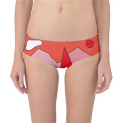 Red Landscape Classic Bikini Bottoms by Valentinaart