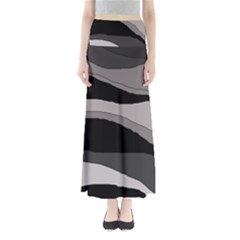 Black And Gray Design Maxi Skirts by Valentinaart