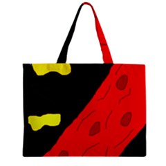 Red Abstraction Zipper Mini Tote Bag by Valentinaart