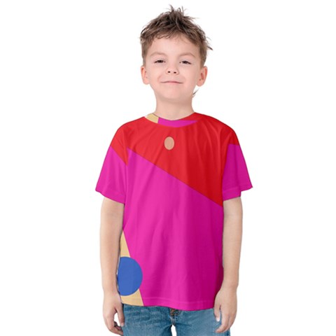 Colorful Abstraction Kid s Cotton Tee by Valentinaart