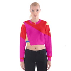 Colorful Abstraction Women s Cropped Sweatshirt by Valentinaart