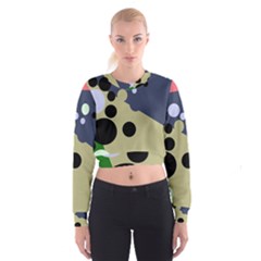 Elegant Dots Women s Cropped Sweatshirt by Valentinaart