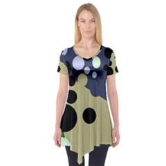 Elegant Dots Short Sleeve Tunic  by Valentinaart