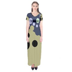 Elegant Dots Short Sleeve Maxi Dress by Valentinaart