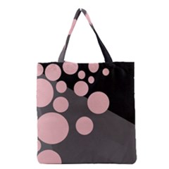 Pink Dots Grocery Tote Bag by Valentinaart