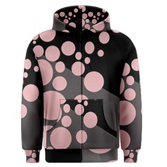 Pink Dots Men s Zipper Hoodie by Valentinaart