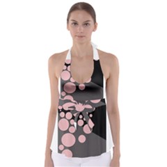 Pink Dots Babydoll Tankini Top by Valentinaart