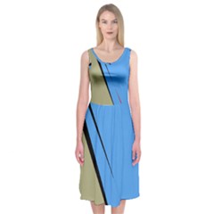 Elegant Lines Midi Sleeveless Dress by Valentinaart