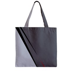 Elegant Gray Zipper Grocery Tote Bag by Valentinaart