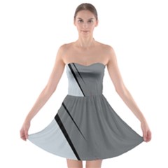 Elegant Gray Strapless Dresses by Valentinaart