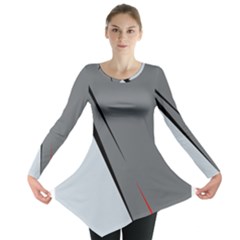 Elegant Gray Long Sleeve Tunic  by Valentinaart