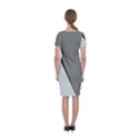 Elegant gray Classic Short Sleeve Midi Dress View2