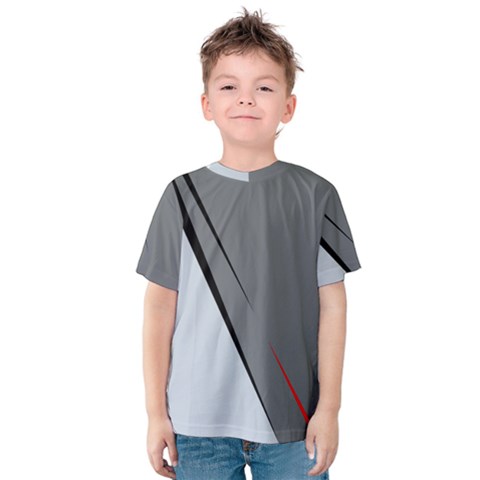 Elegant Gray Kid s Cotton Tee by Valentinaart