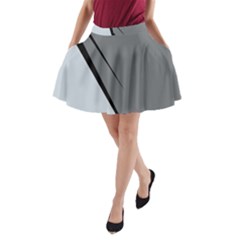 Elegant Gray A-line Pocket Skirt by Valentinaart