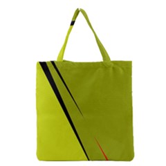 Yellow Elegant Design Grocery Tote Bag by Valentinaart