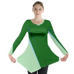 Green Design Long Sleeve Tunic  by Valentinaart