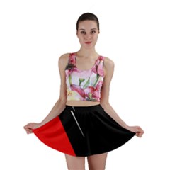 Black And Red Design Mini Skirt by Valentinaart