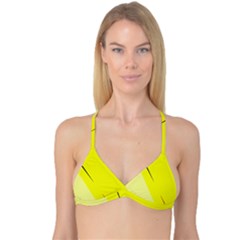 Yellow Design Reversible Tri Bikini Top by Valentinaart