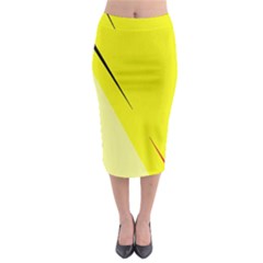 Yellow Design Midi Pencil Skirt by Valentinaart