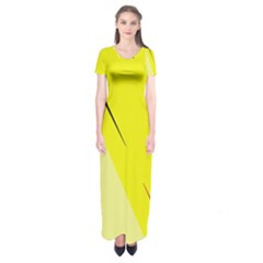 Yellow Design Short Sleeve Maxi Dress by Valentinaart