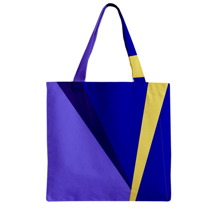 Geometrical abstraction Zipper Grocery Tote Bag