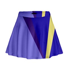 Geometrical Abstraction Mini Flare Skirt by Valentinaart