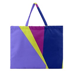 Geometrical Abstraction Zipper Large Tote Bag by Valentinaart