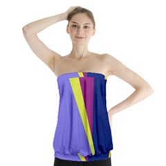 Geometrical Abstraction Strapless Top by Valentinaart