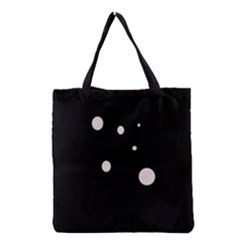 White Dots Grocery Tote Bag by Valentinaart