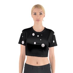 White Dots Cotton Crop Top by Valentinaart