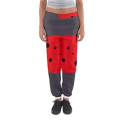 Red Circle Women s Jogger Sweatpants by Valentinaart