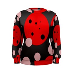 Red And Pink Dots Women s Sweatshirt by Valentinaart