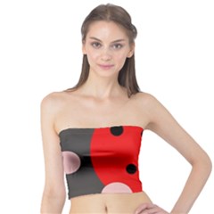 Red And Pink Dots Tube Top by Valentinaart