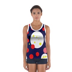 Abstract Moon Women s Sport Tank Top  by Valentinaart