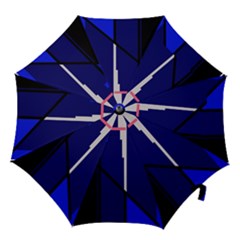 Blue Abstraction Hook Handle Umbrellas (medium) by Valentinaart