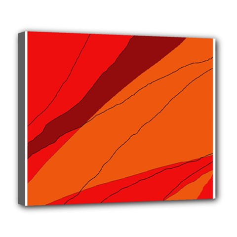 Red And Orange Decorative Abstraction Deluxe Canvas 24  X 20   by Valentinaart