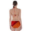 Red and orange decorative abstraction Cut-Out One Piece Swimsuit View2