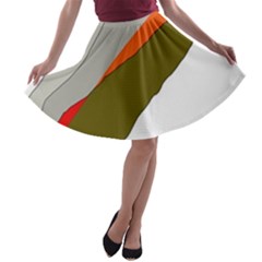 Decorative Abstraction A-line Skater Skirt by Valentinaart