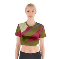 Decoratve Abstraction Cotton Crop Top by Valentinaart