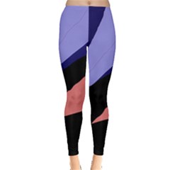 Purple And Pink Abstraction Leggings  by Valentinaart